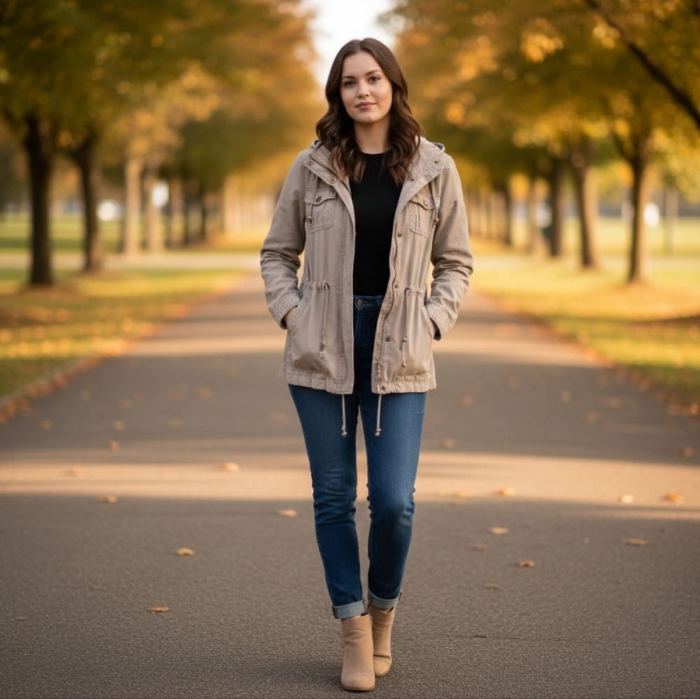 Rue21 Beige Utility Jacket for Women